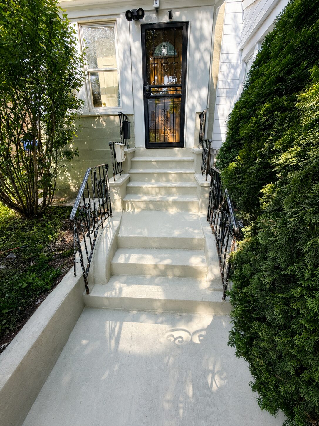 Finished front entry restoration detail